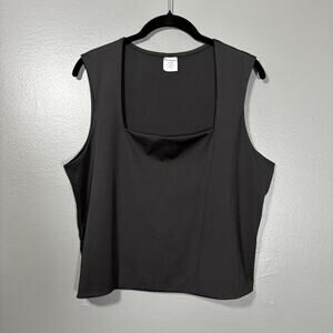 No Boundaries Black Square Neck Sleeveless Top - Size XXL - Women's Plus Size